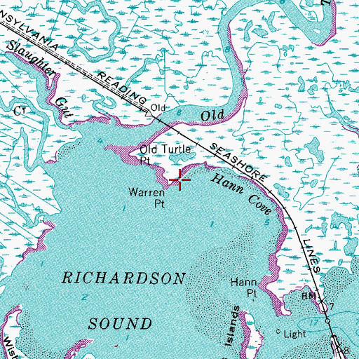Topographic Map of Warren Point, NJ