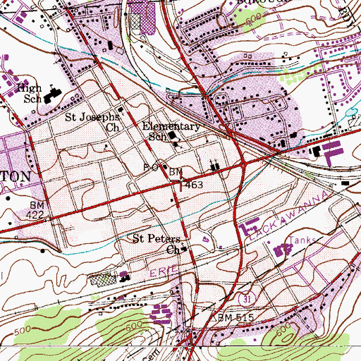 Topographic Map of Washington, NJ