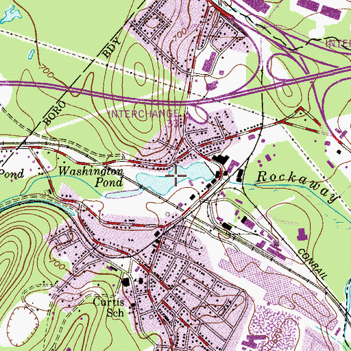 Topographic Map of Washington Pond, NJ