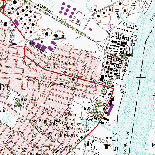 Topographic Map of Washington School, NJ