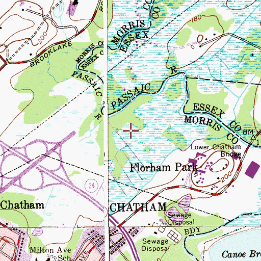 Topographic Map of Washington School, NJ