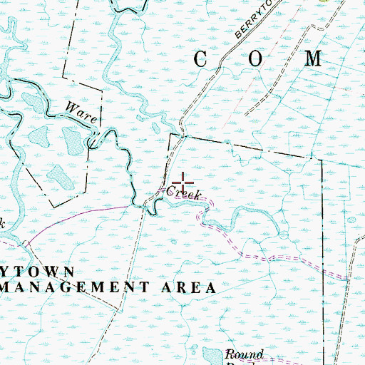 Topographic Map of Wave Creek, NJ