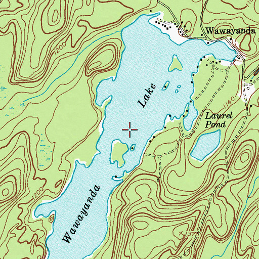 Topographic Map of Wawayanda Lake, NJ