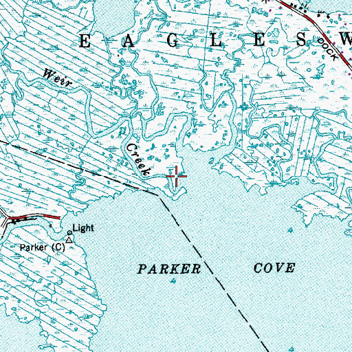 Topographic Map of Weir Creek, NJ