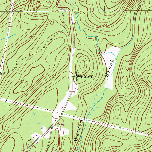 Topographic Map of Weldon, NJ
