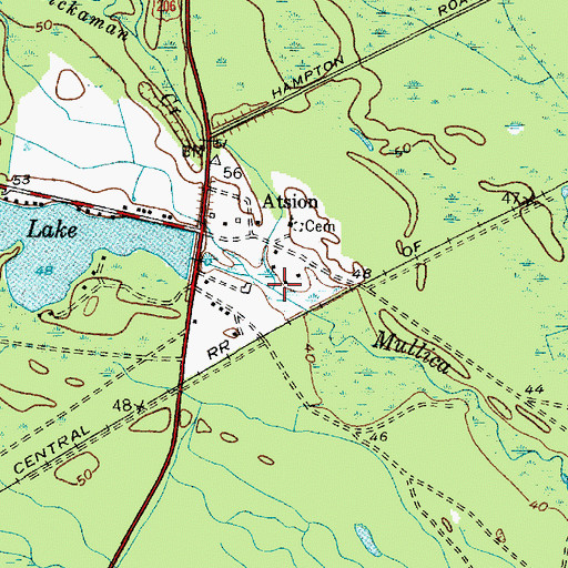 Topographic Map of Wesickaman Creek, NJ