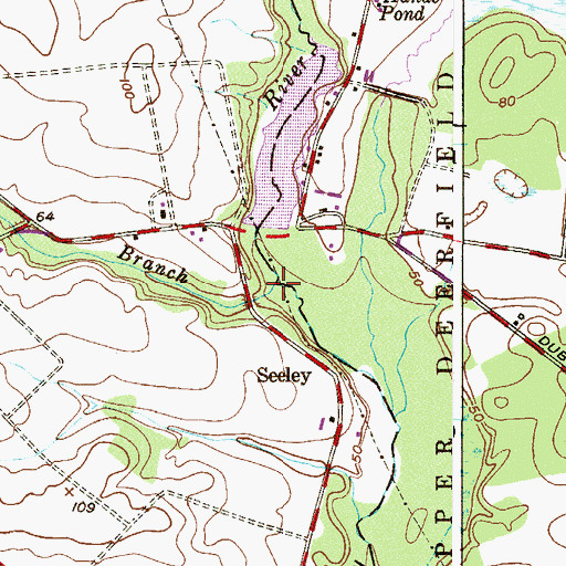 Topographic Map of West Branch Cohansey River, NJ