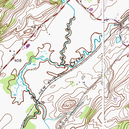 Topographic Map of West Branch Papakating Creek, NJ