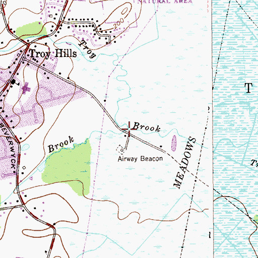 Topographic Map of West Brook, NJ