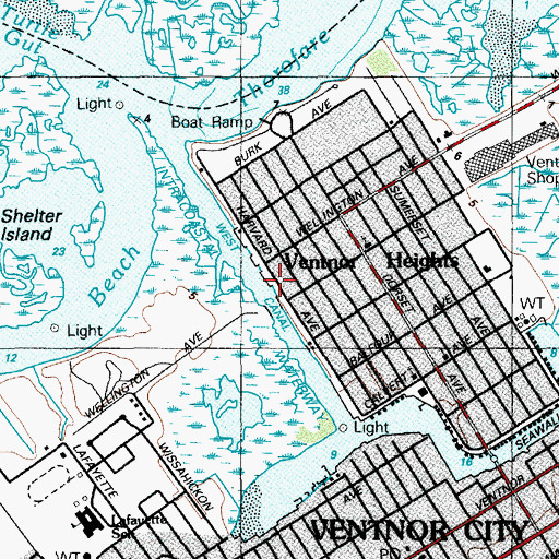 Topographic Map of West Canal, NJ