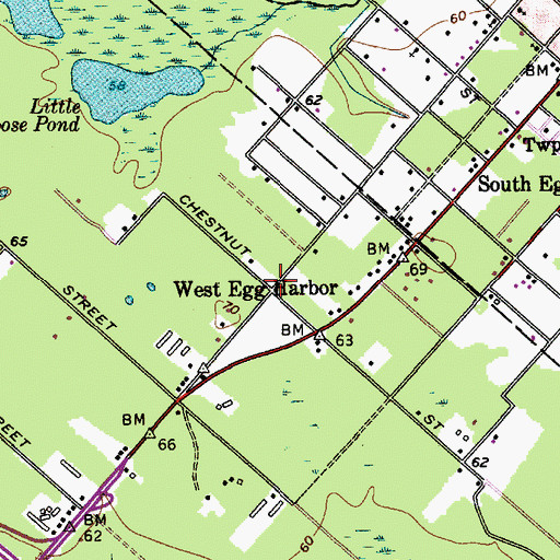 Topographic Map of West Egg Harbor, NJ