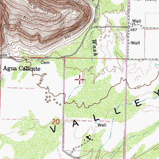 Topographic Map of Nottbusch Wash, AZ