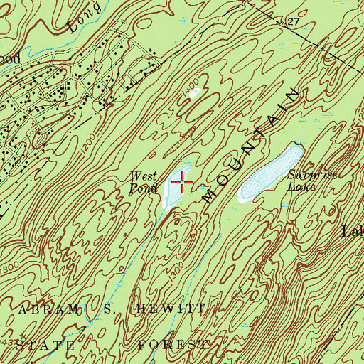 Topographic Map of West Pond, NJ