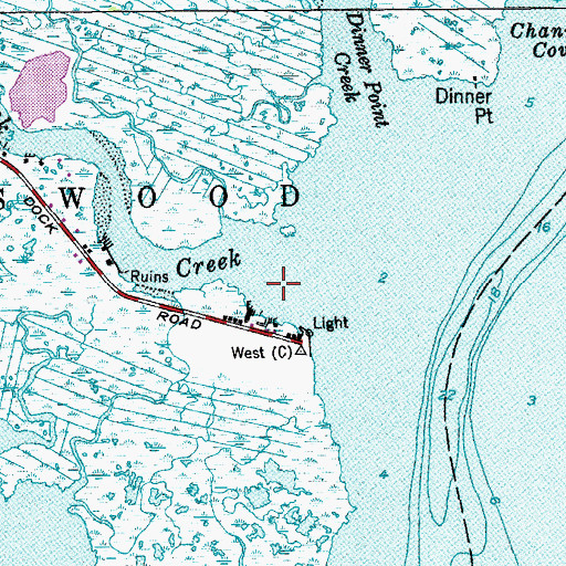 Topographic Map of Westecunk Creek, NJ