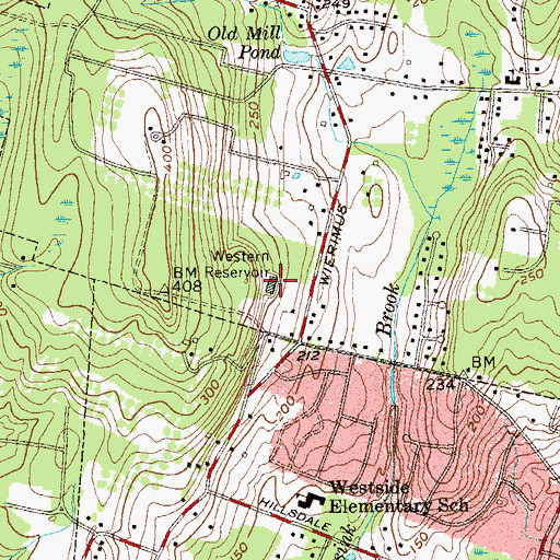 Topographic Map of Western Reservoir, NJ