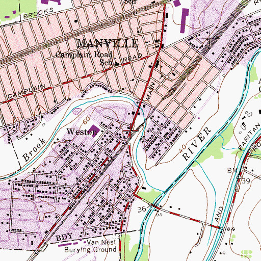 Topographic Map of Weston, NJ