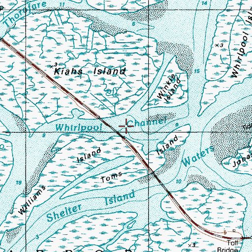 Topographic Map of Whirlpool Channel, NJ