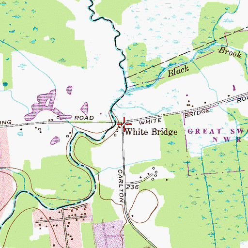 Topographic Map of White Bridge, NJ