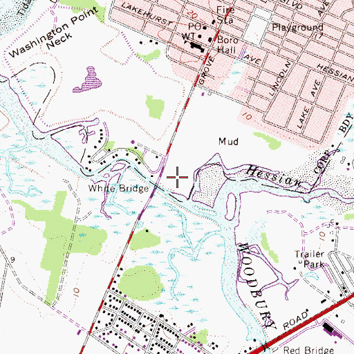 Topographic Map of White Bridge, NJ