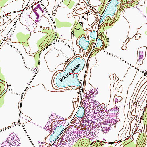 Topographic Map of White Lake, NJ