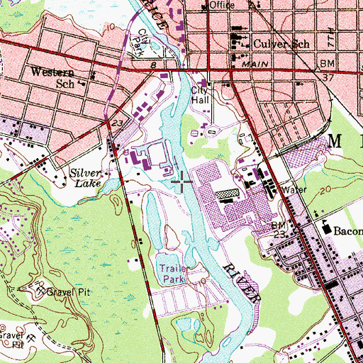 Topographic Map of White Marsh Run, NJ