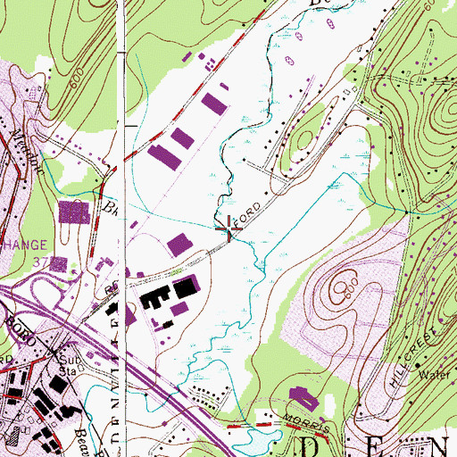 Topographic Map of White Meadow Brook, NJ