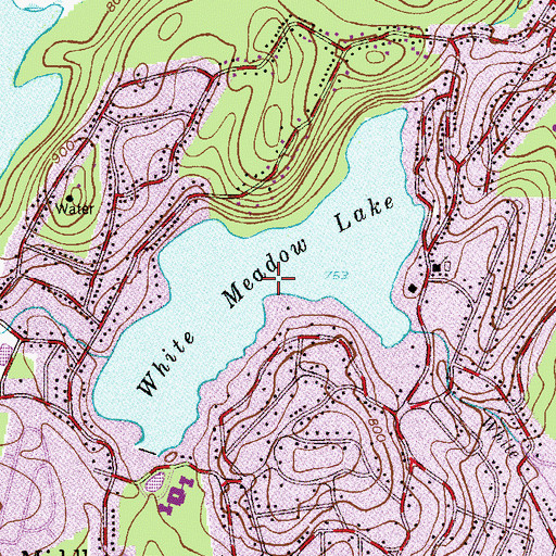 Topographic Map of White Meadow Lake, NJ