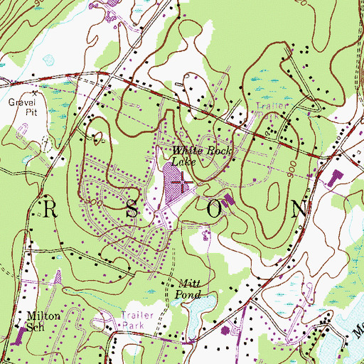 Topographic Map of White Rock Lake, NJ