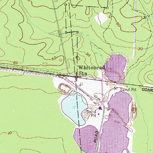 Topographic Map of Whitehead Station, NJ