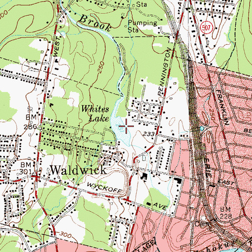 Topographic Map of Whites Lake, NJ