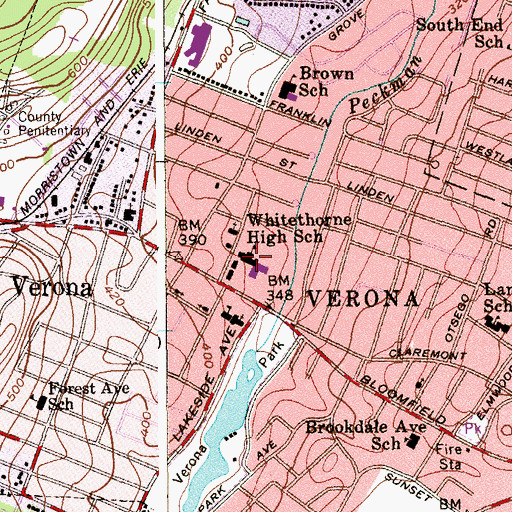 Topographic Map of Henry B Whitehorne Middle School, NJ