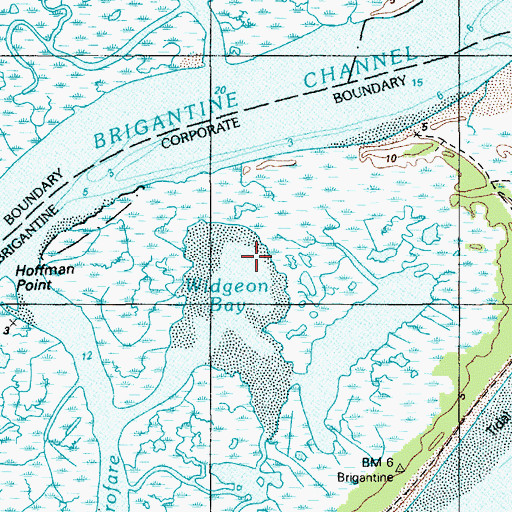 Topographic Map of Widgeon Bay, NJ