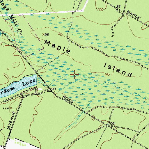 Topographic Map of Wildcat Branch, NJ
