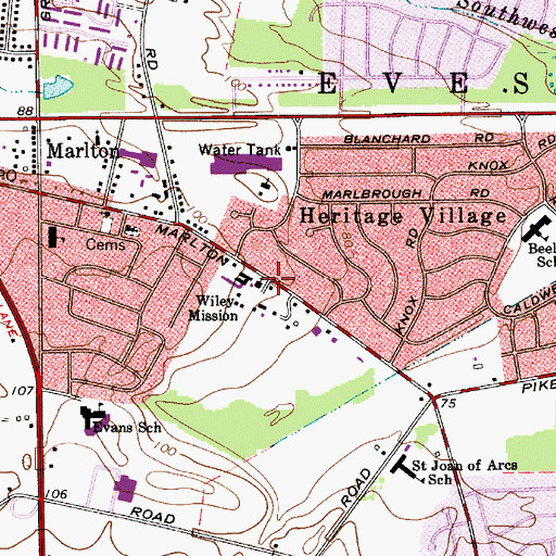 Topographic Map of Wiley Mission, NJ