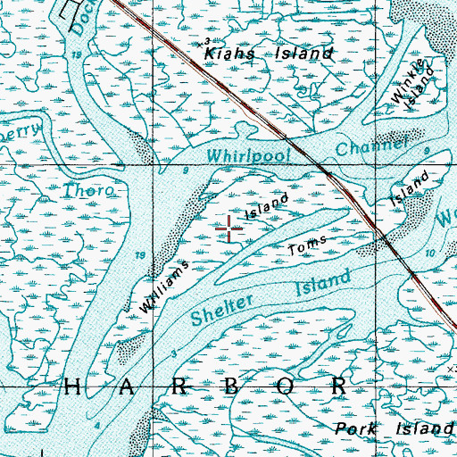 Topographic Map of Williams Island, NJ