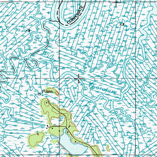 Topographic Map of Willis Thorofare, NJ