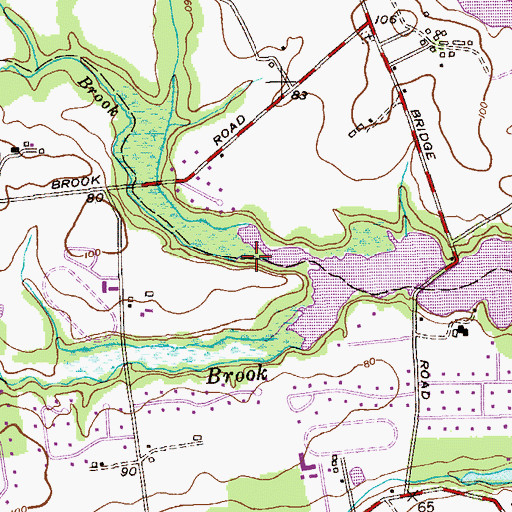 Topographic Map of Willow Brook, NJ