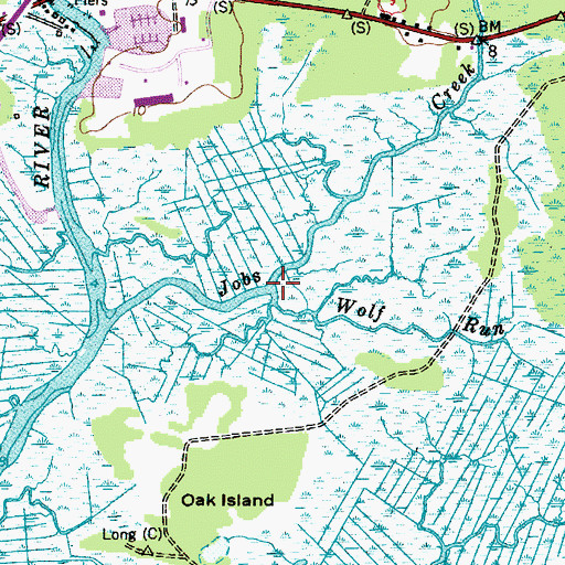 Topographic Map of Wolf Run, NJ
