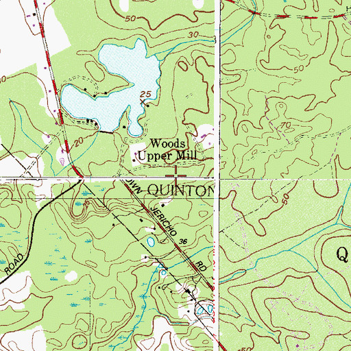 Topographic Map of Woods Upper Mill, NJ
