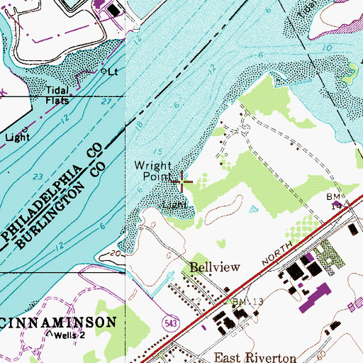 Topographic Map of Wright Point, NJ