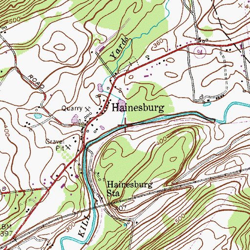 Topographic Map of Yards Creek, NJ