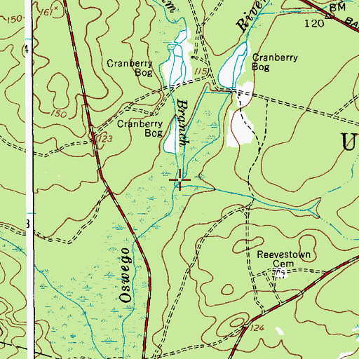 Topographic Map of Yellow Dam Branch, NJ