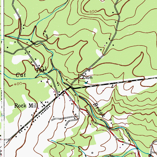 Topographic Map of Zion, NJ