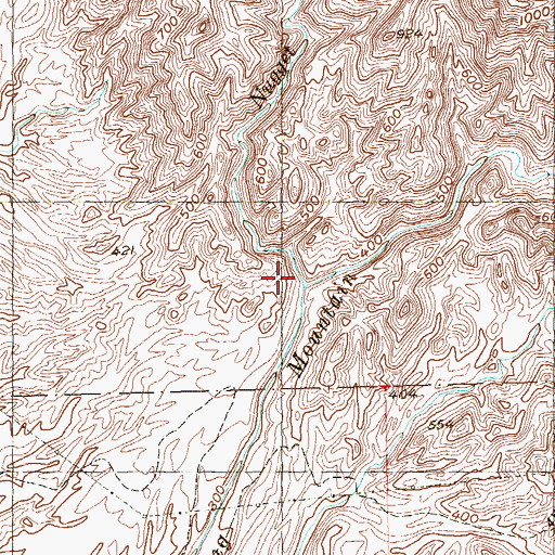 Topographic Map of Nugget Wash, AZ
