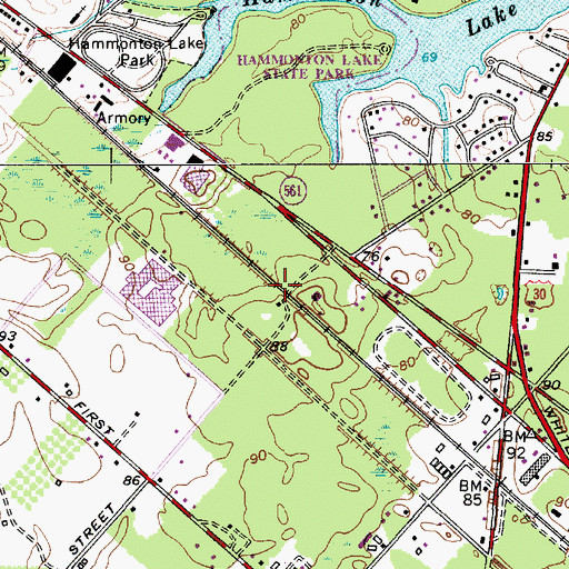 Topographic Map of Barnard, NJ