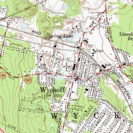 Topographic Map of Hartung Lake, NJ