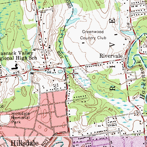 Topographic Map of Holdrum Brook, NJ