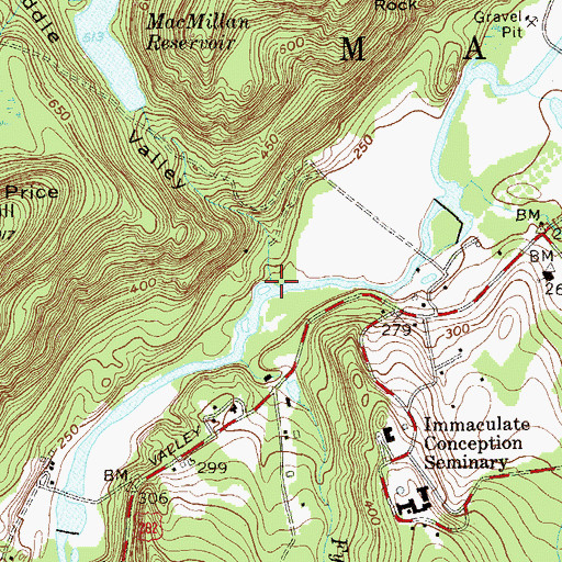 Topographic Map of MacMillan Brook, NJ