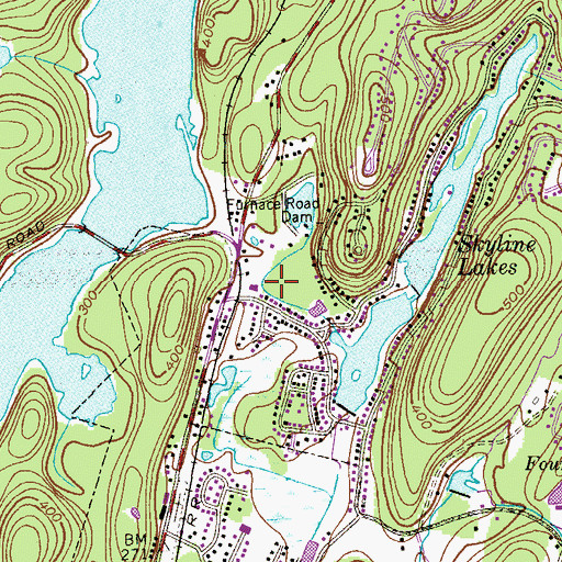 Topographic Map of Scarletelli Pond, NJ