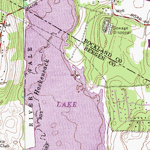 Topographic Map of Lake Tappan, NJ